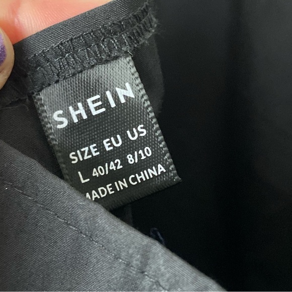 SHEIN Black Tiered Summer Dress Women’s Large 8/10 - Picture 5 of 5